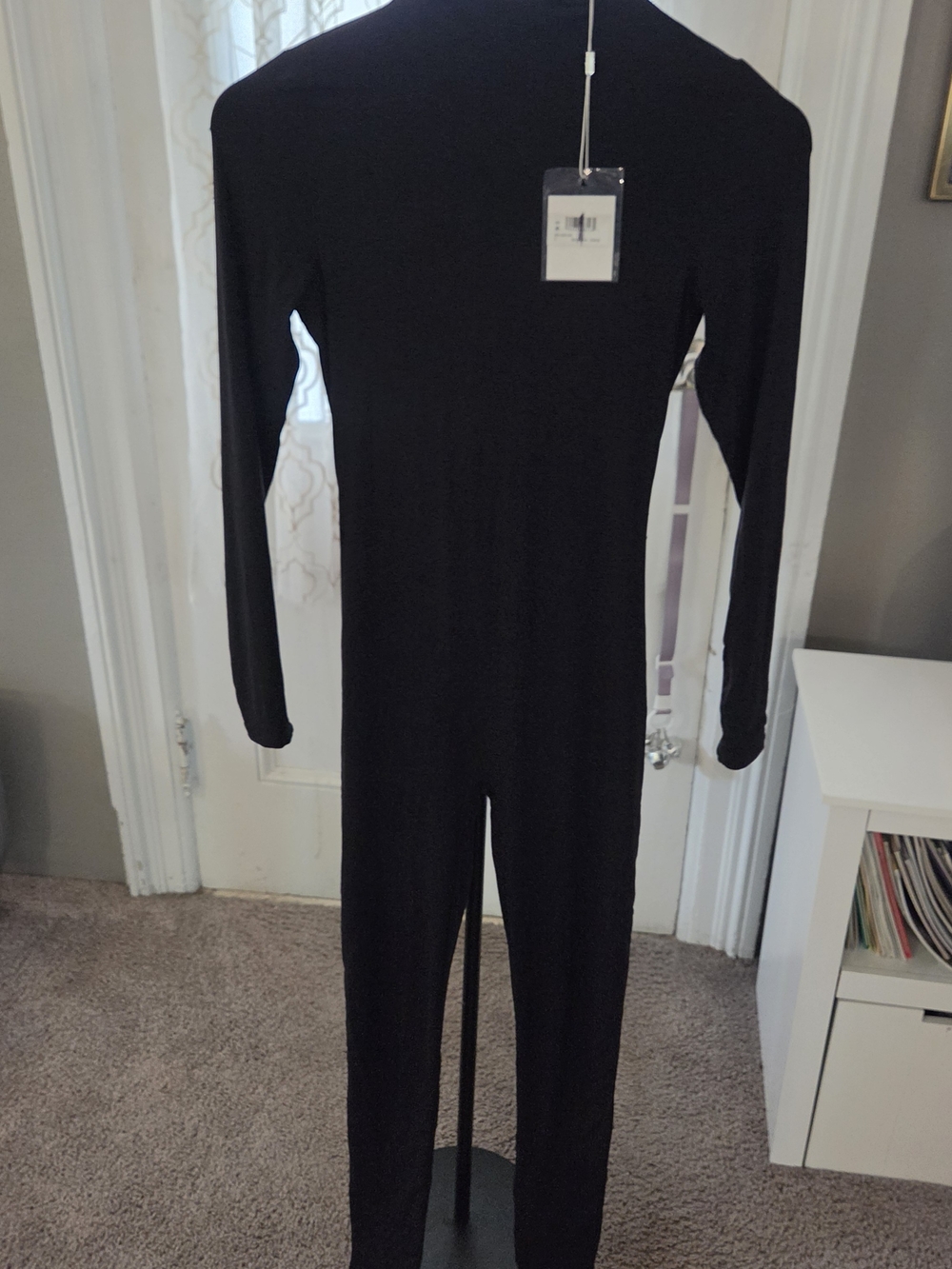Naked Wardrobe Black Long Sleeve Turtleneck Bodysuit | Size S |